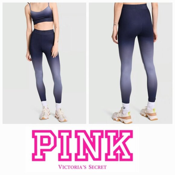 PINK Victoria's Secret Pants - Victoria's Secret PINK Ultimate High Waist Leggings Blue Ombre Large Regular